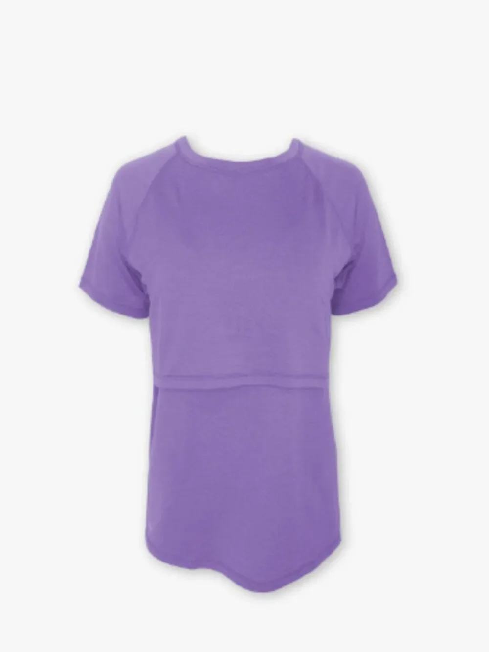Iksplor Grown Up Nursing Tee Womens Medium Lilac Purple Merino Wool UPF 50+ NEW - Picture 2 of 10